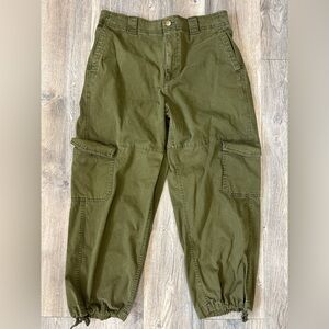 Old Navy Balloon Cargo Olive Green Womens Large Pants